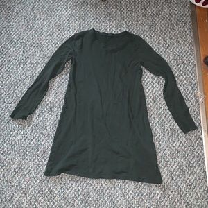 Long sleeve dark green dress